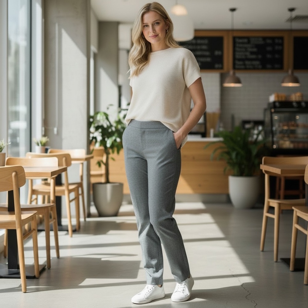 Jasmine & Juliana // Gray Dress Pants
